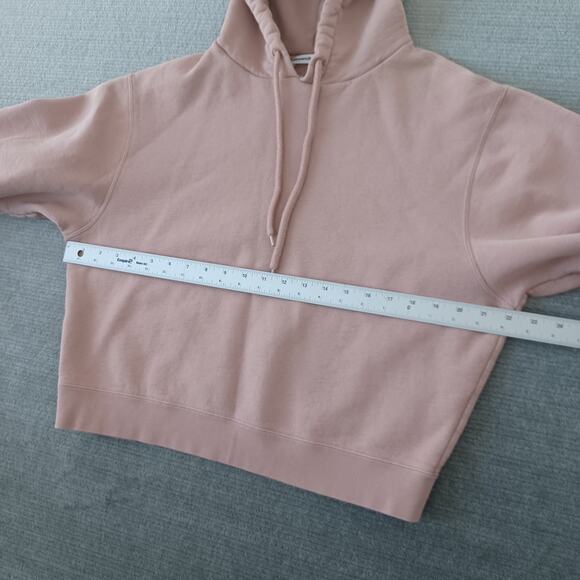 Alexander Wang Hoodie Sweater Womens M Mauve Pink Foundation Terry Logo Casual - Picture 6 of 11